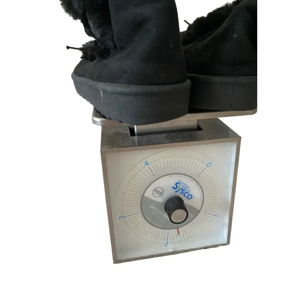 Espirit Faux Fur Lace Up Winter Ankle Boots Snow Outdoors Furry